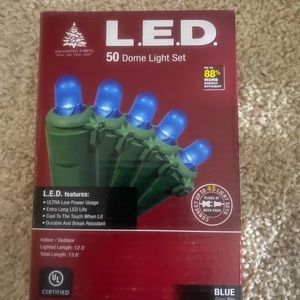 50 Blue Dome LED Lights